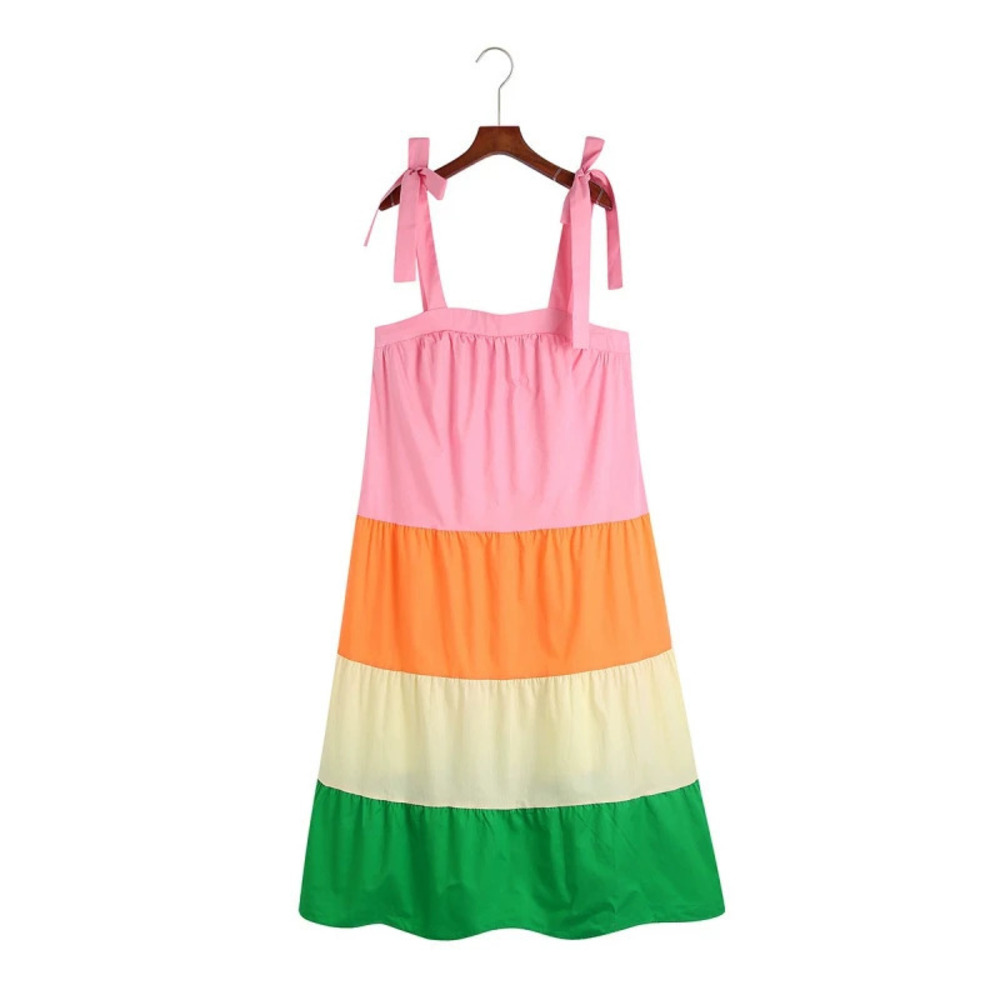 Spring Colorblock Cami Dress - Picture 3 of 5